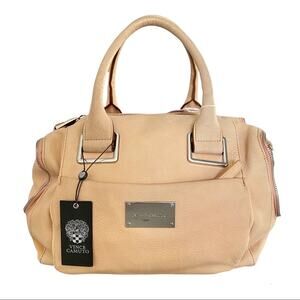 NEW VINCE CAMUTO Zipper Satchel in Nude
